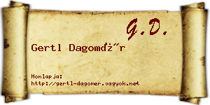 Gertl Dagomér névjegykártya